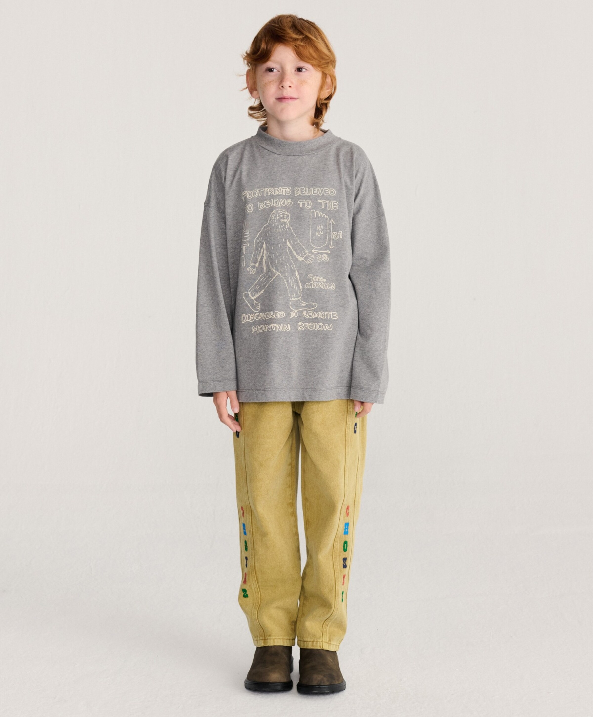 Bobo Choses Twill uniseks jeans  beige
