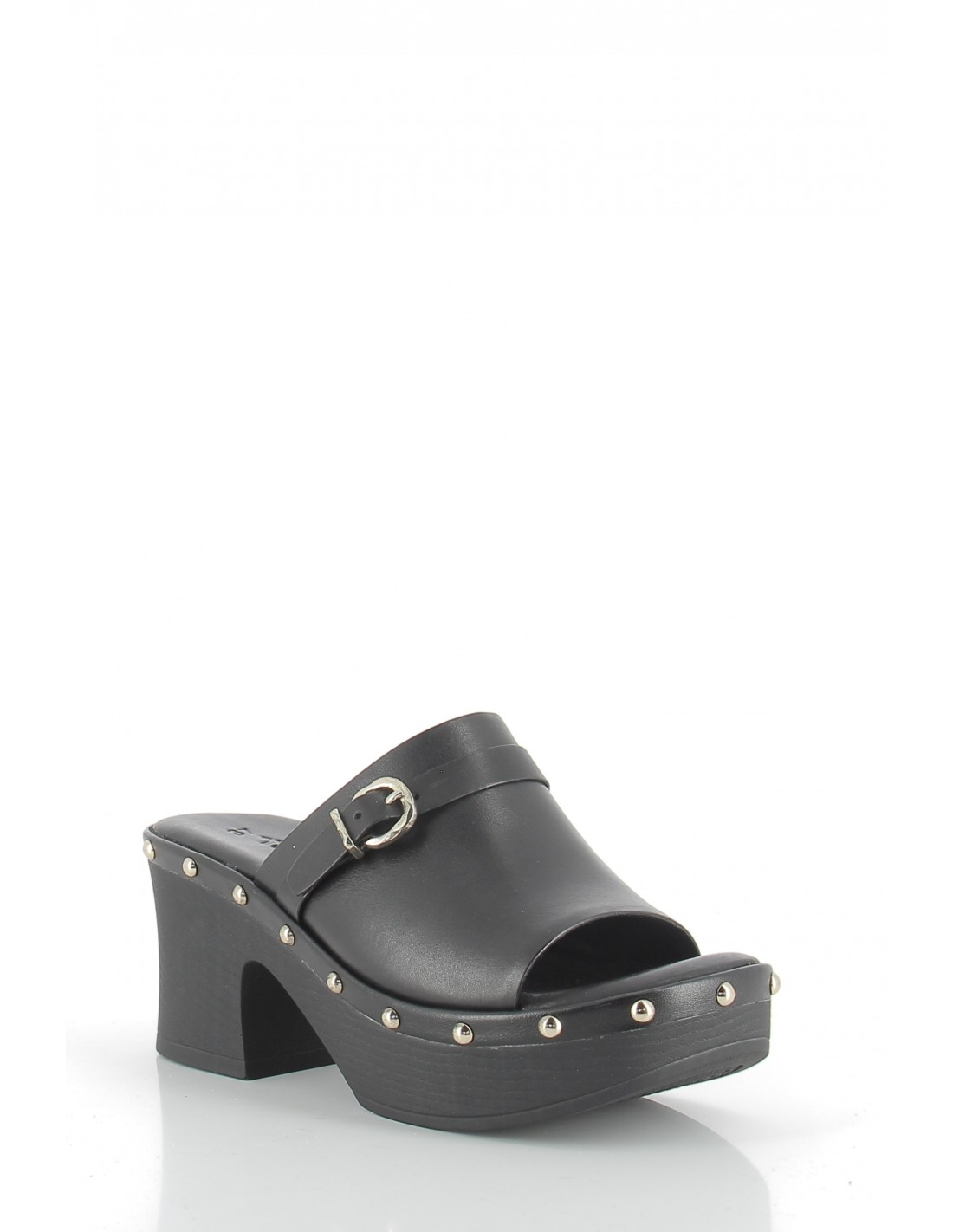 tamaris mules à talon femme 27129-20 007 cuir noir