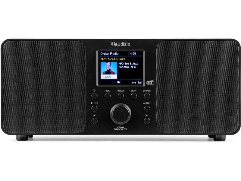 Audizio DAB  Radio Genua Braun DAB  Radio mit Stereo Lautsprecher und Bluetooth