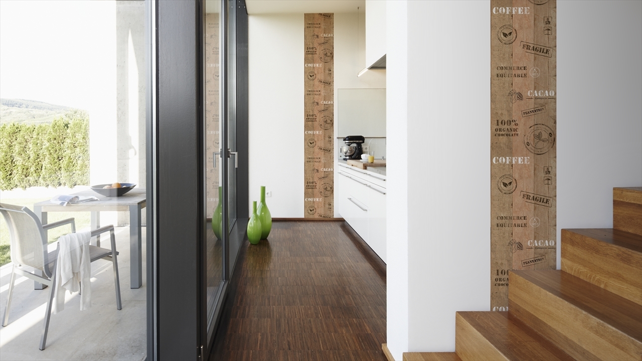Panel POP.UP - Holz - beige-braun - 2,5 Meter