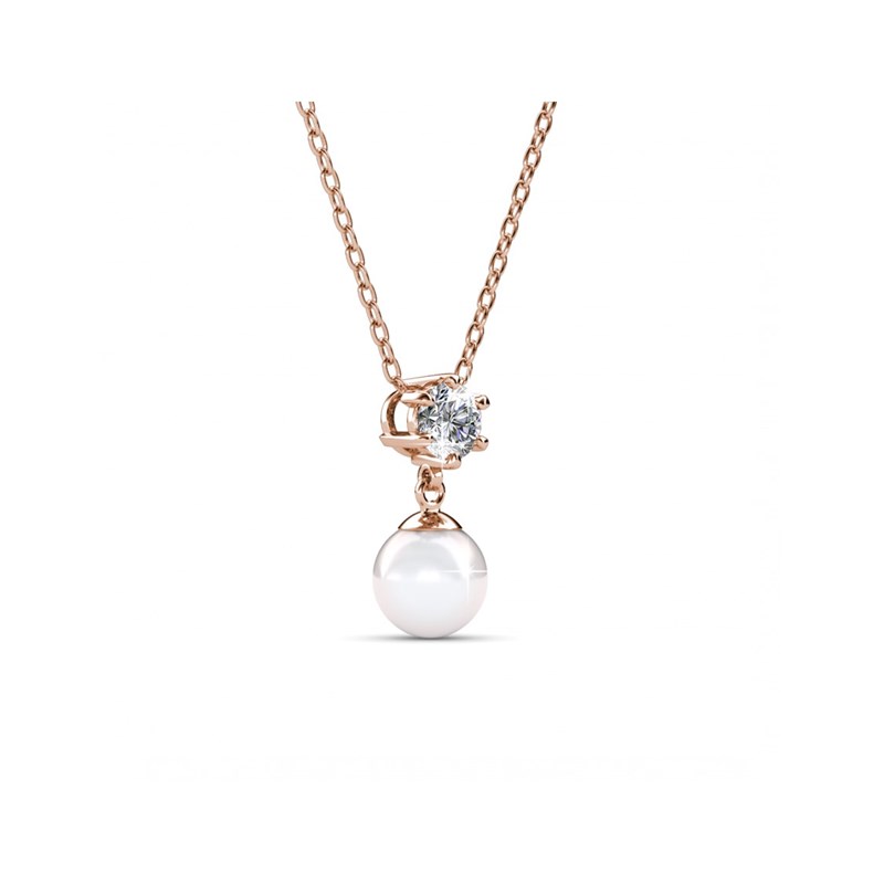 Pendentif Pauline - Or Rosé et Cristal