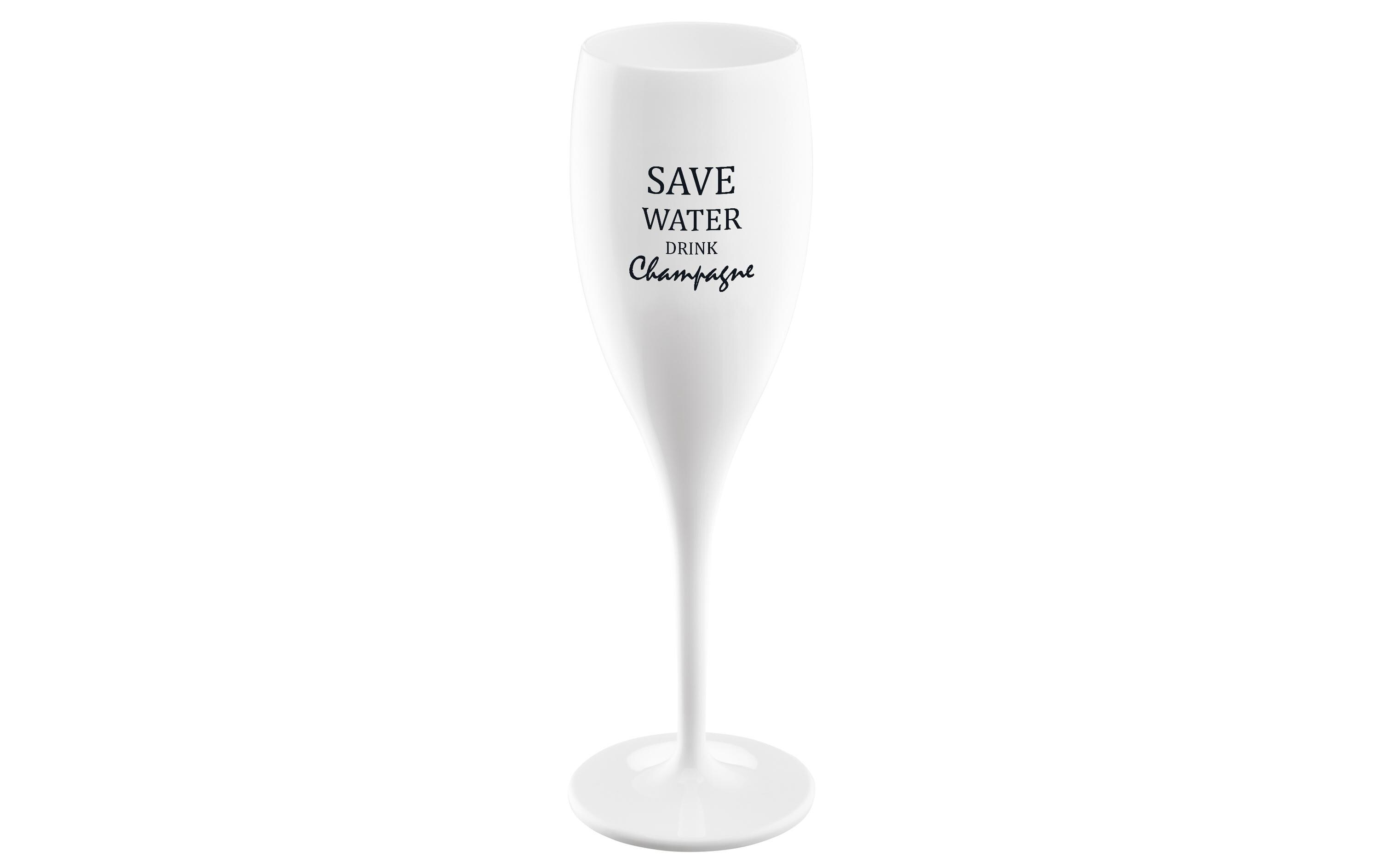 Sektglas Superglas Save water drink champagne 100 ml, 1 StkGlas geeignet für Champagner oder Schaumweine