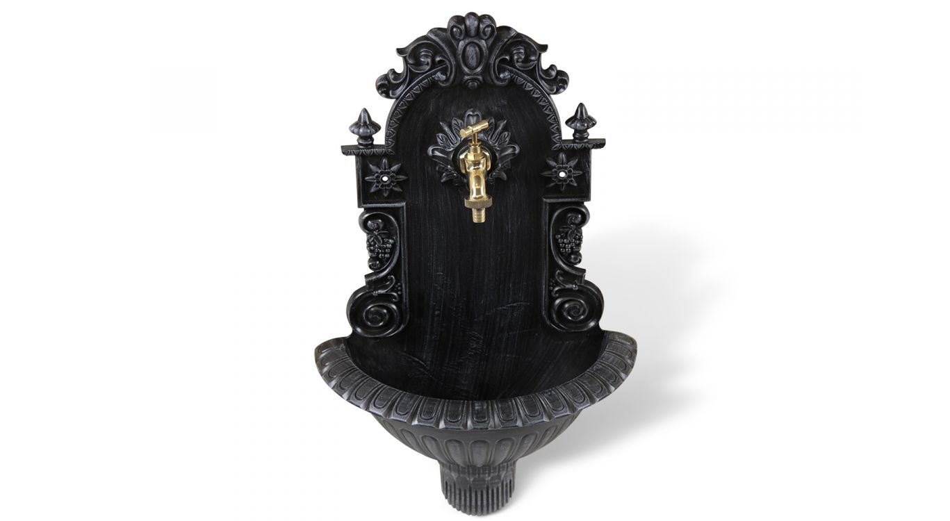 Fontaine de jardin aluminium gris 37x18.5x61.5cm