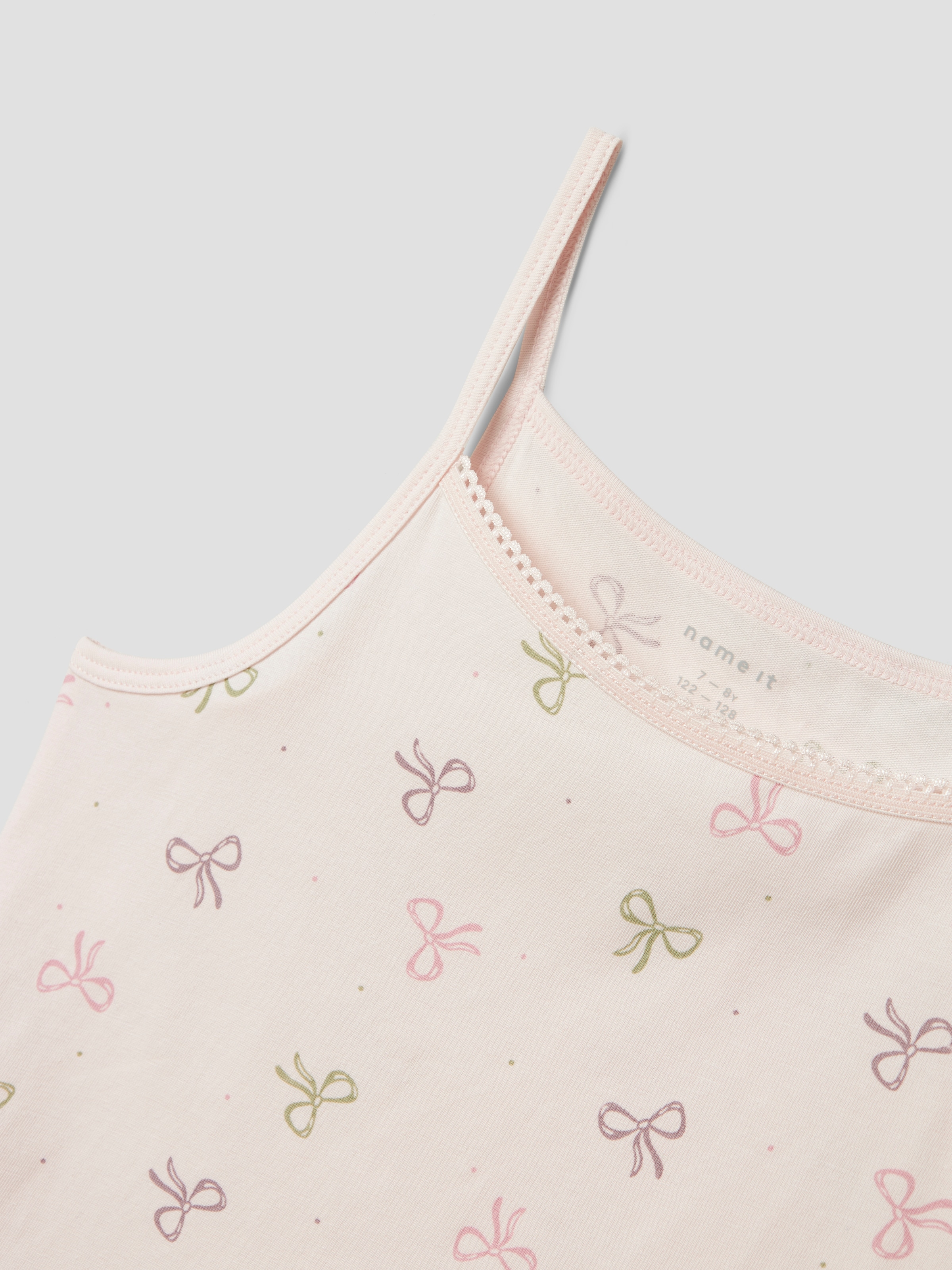Name It Unterhemd »NKFSTRAP TOP 2P BARELY PINK BOW NOOS«, 2 Stk.