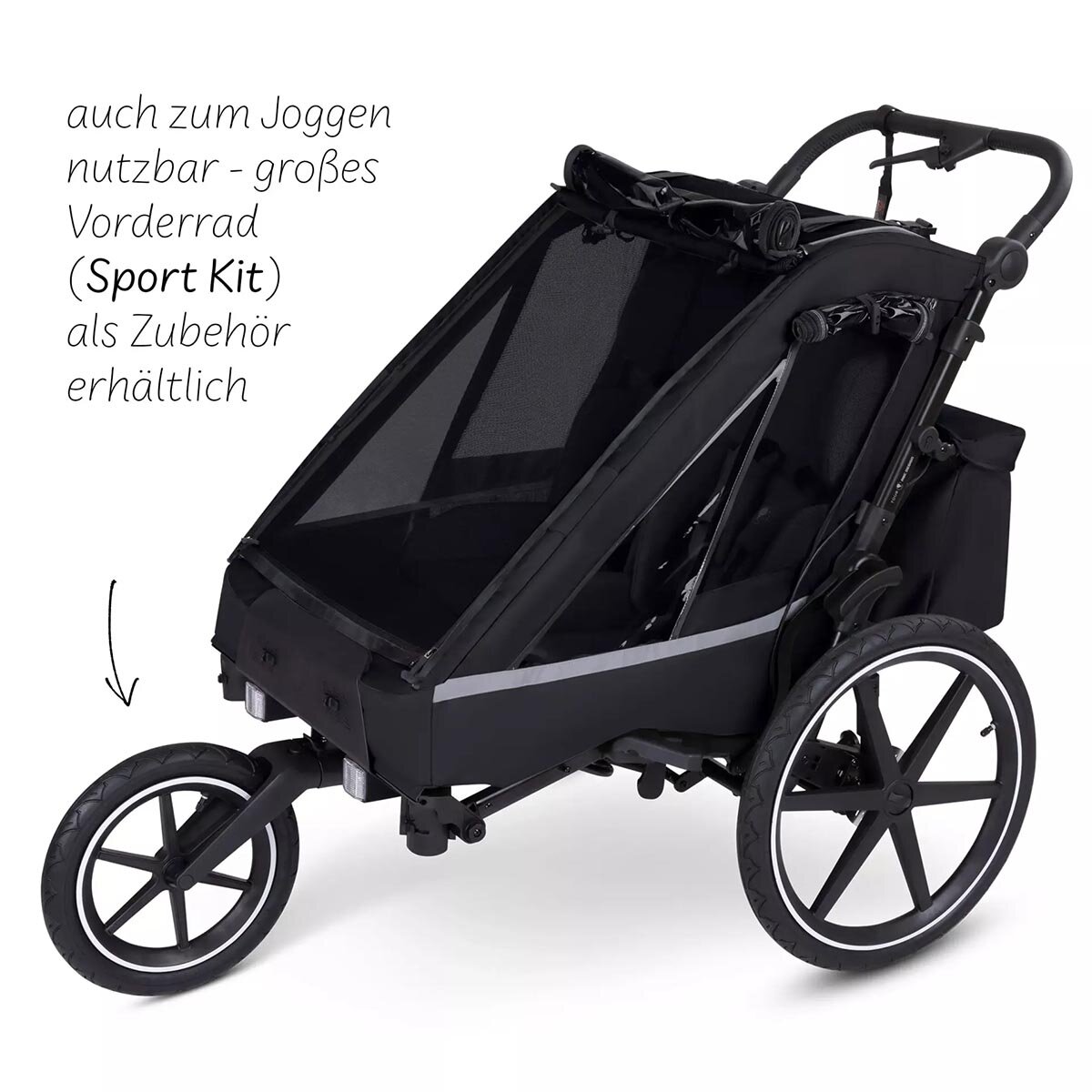 ABC Design GmbH ABC Design Fahrradanhänger Tour mit 2 Komfortsitzen & Lufträdern