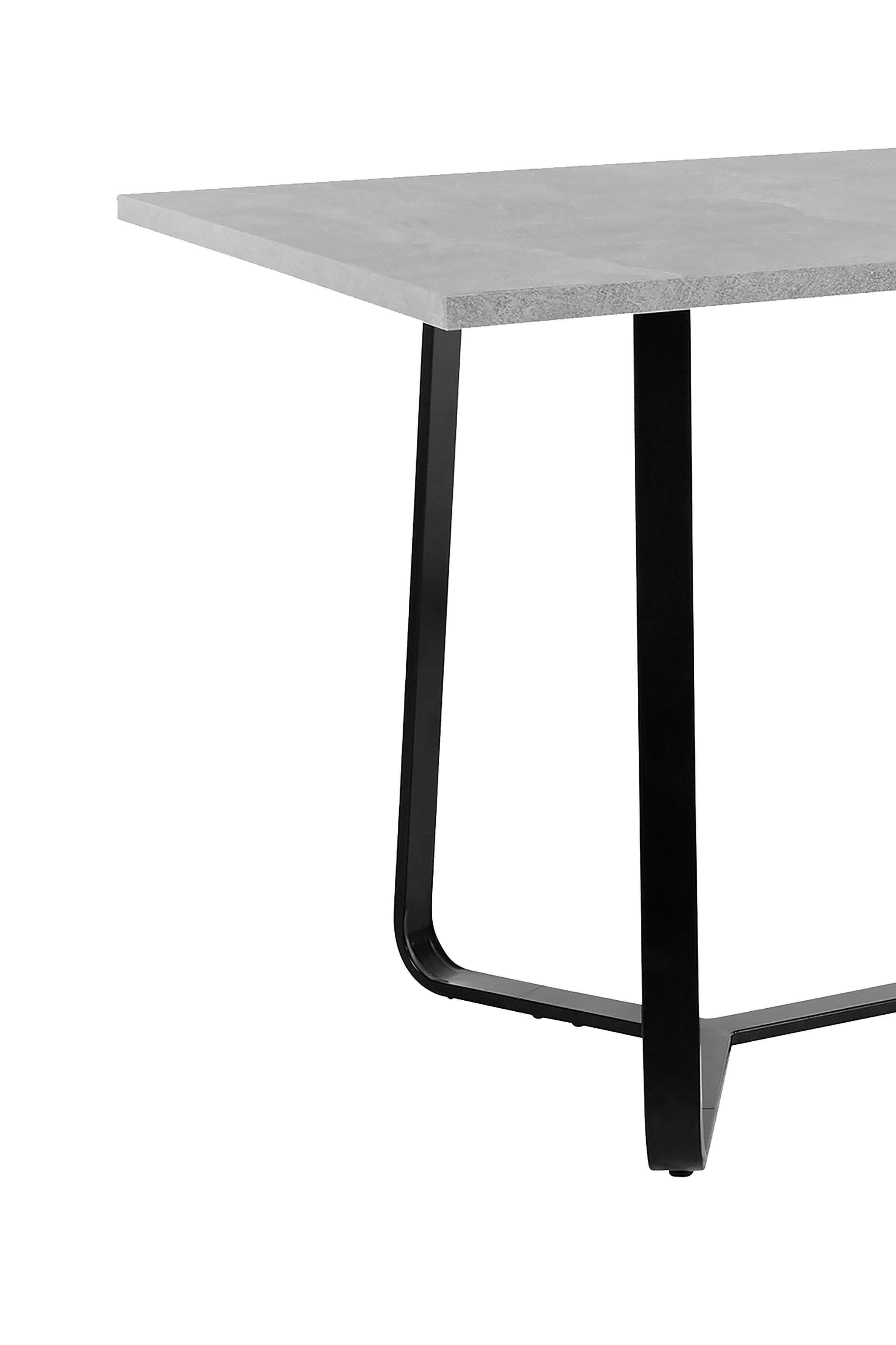 byLIVING Esstisch TALEA, Breite 160 cm, Light Atelier (Beton-Optik)/schwarz