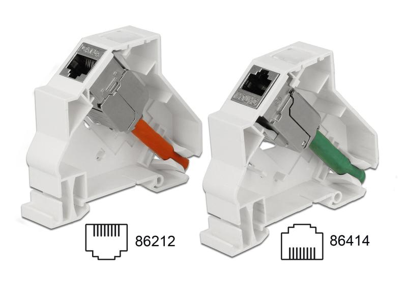 Delock Hutschienenhalter Keystone 180° gedreht Keystone Halterung