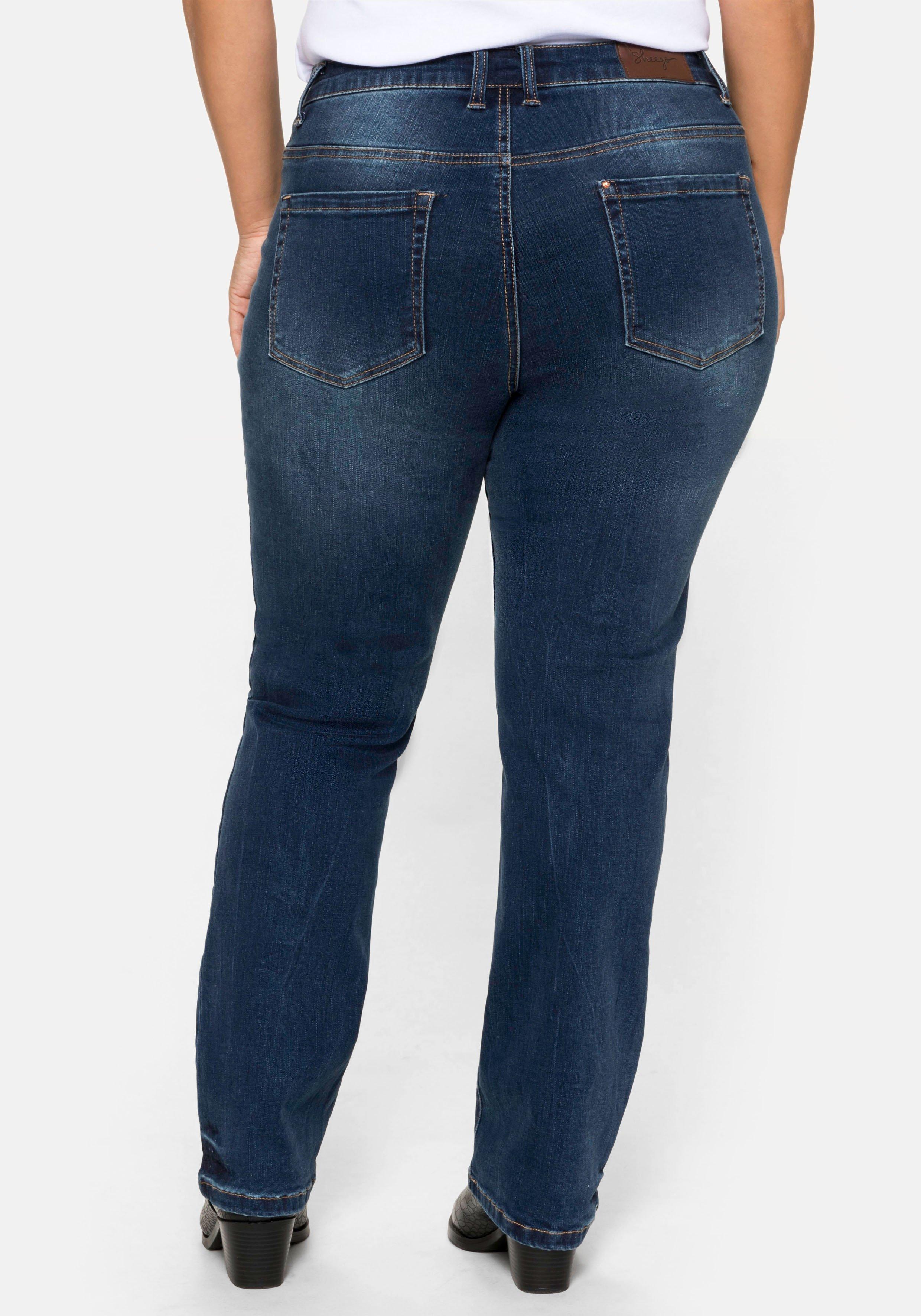 Gerade Stretch-Jeans mit Bodyforming-Effekt