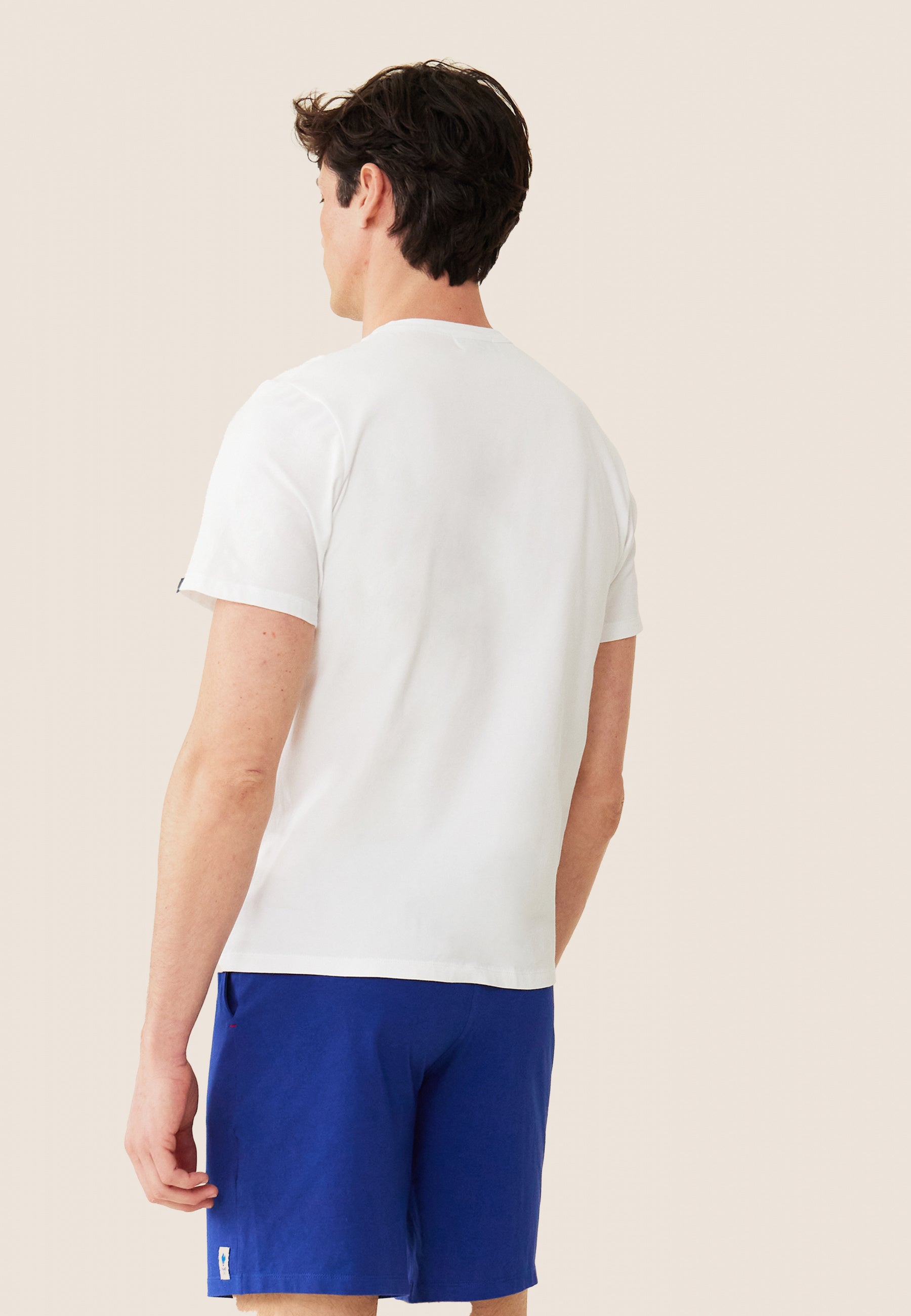 Ensemble pyjama t-shirt et short en coton-Ensemble Pyjama Equipe de France Blanc Indigo