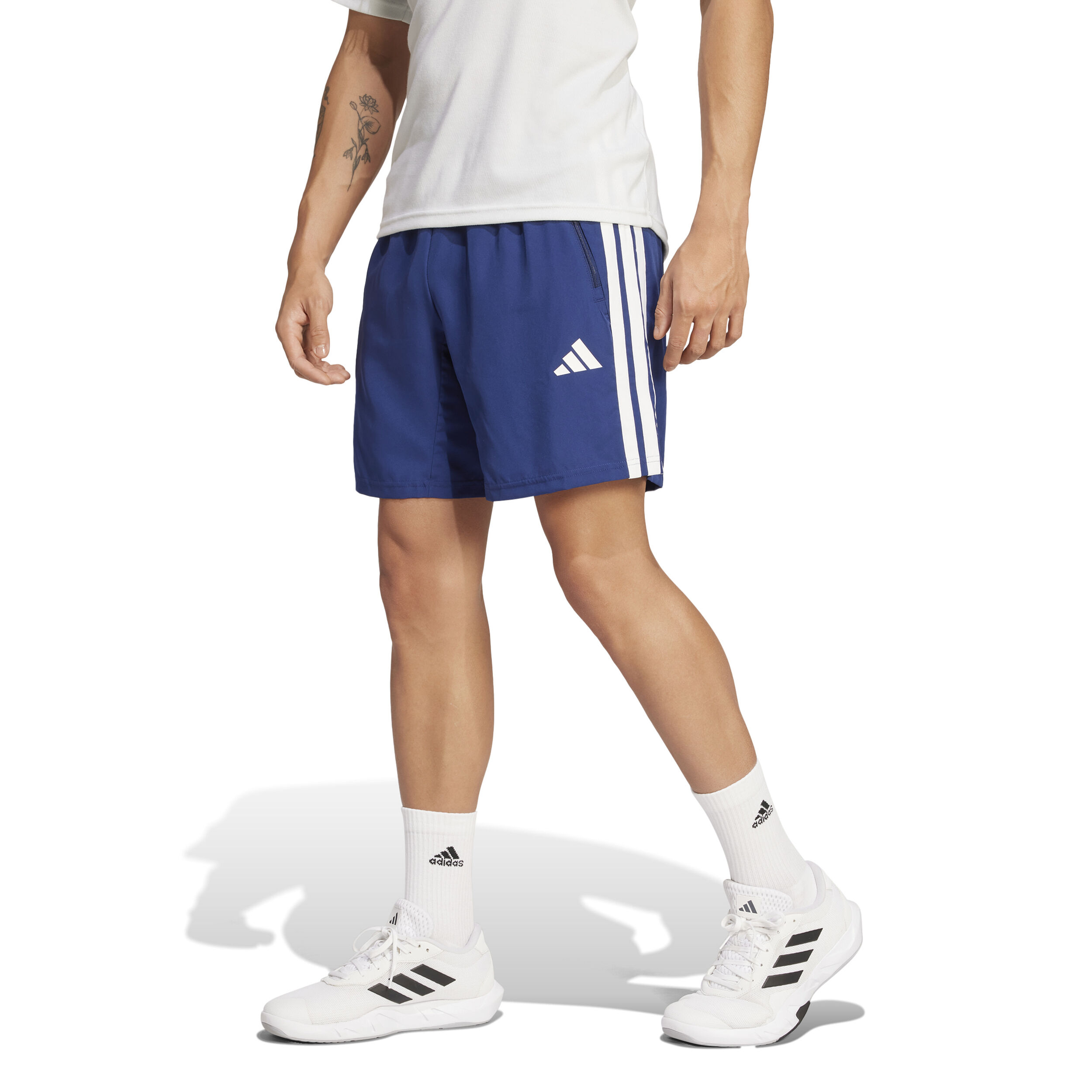 adidas Taining Essentials 3 Stripes Woven 7in Shorts Hommes - Bleu Foncé