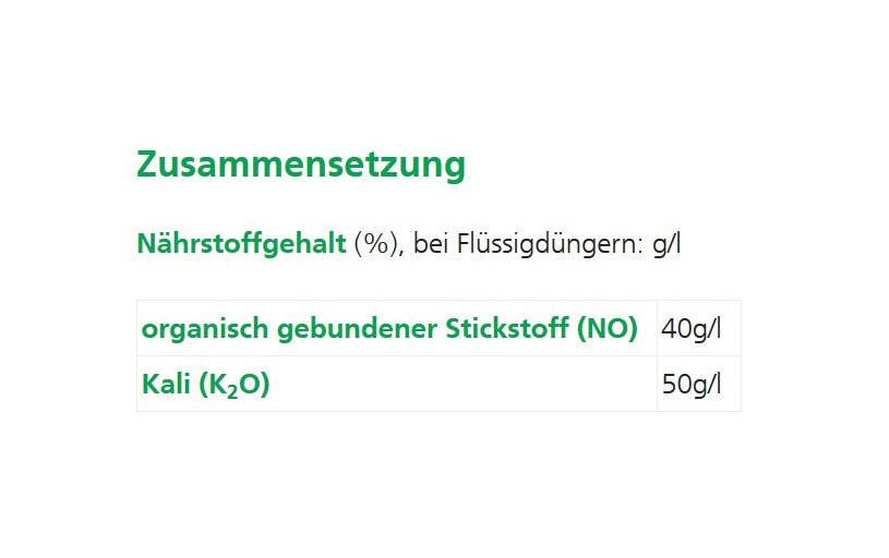 Flüssigdünger Biorga für Blumen und Gemüse, 1 lOrganische NK-Düngerlösung