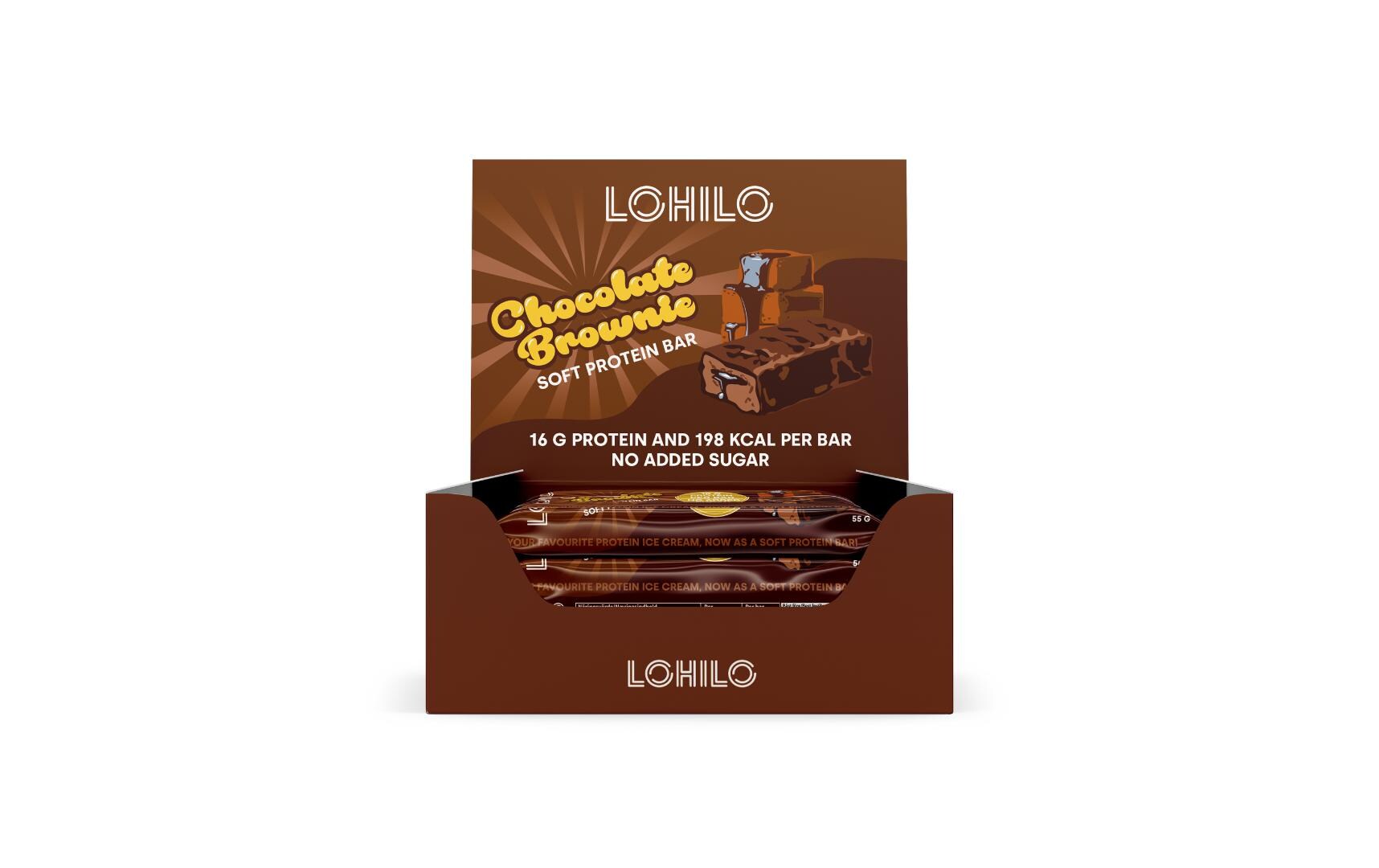 Riegel High Protein Soft Core Brownie, 12 x 55 gPerfekter Snack für unterwegs