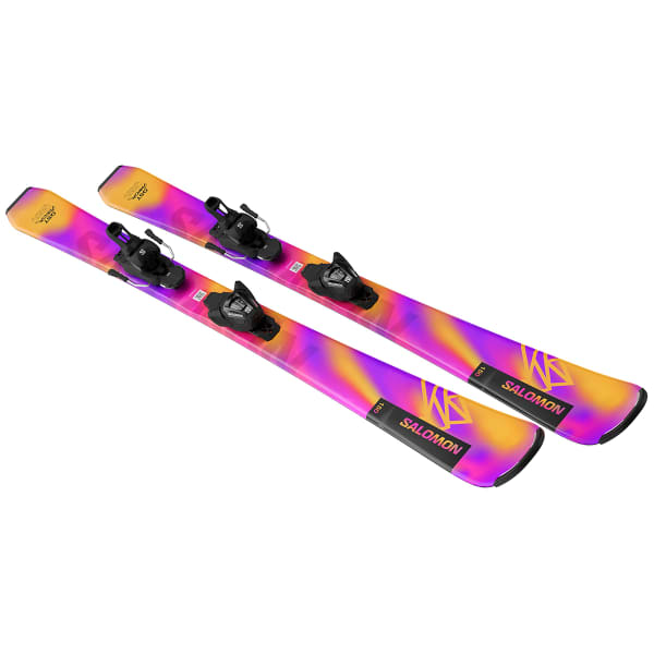 Pack ski SALOMON LUX JR M + L6 GW J2 RHODAMINE RED / SAFFRON / BLACK