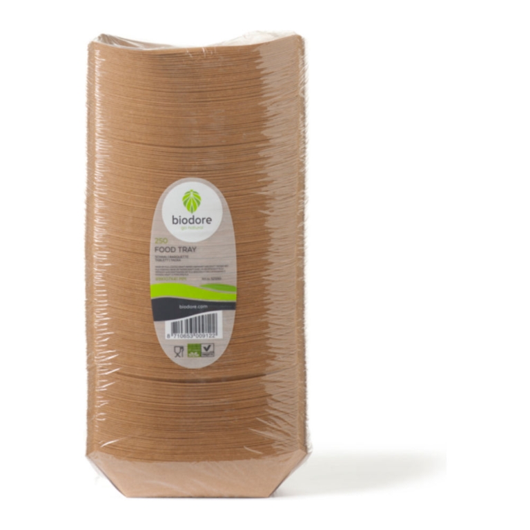 Biodore\u252c\u00ab Schaal conisch bakje Kraft en PLA 69 x 107 mm