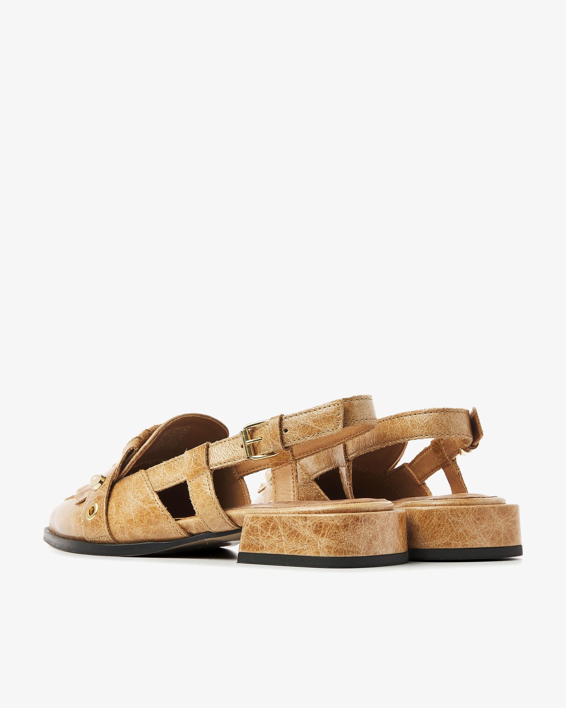 VIA VAI cognac slingbacks Jazz Tammi