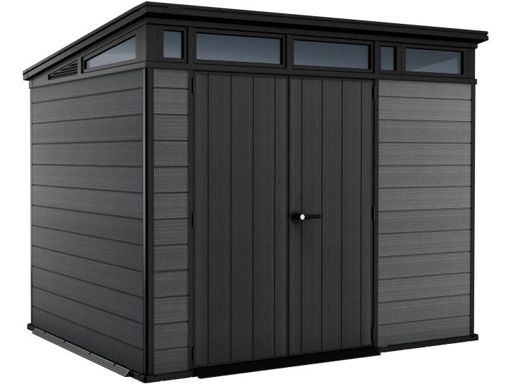 Keter Gartenhaus Cortina 9x7 Grau, Kunststoff/Metall Outdoor-Aufbewahrungshaus