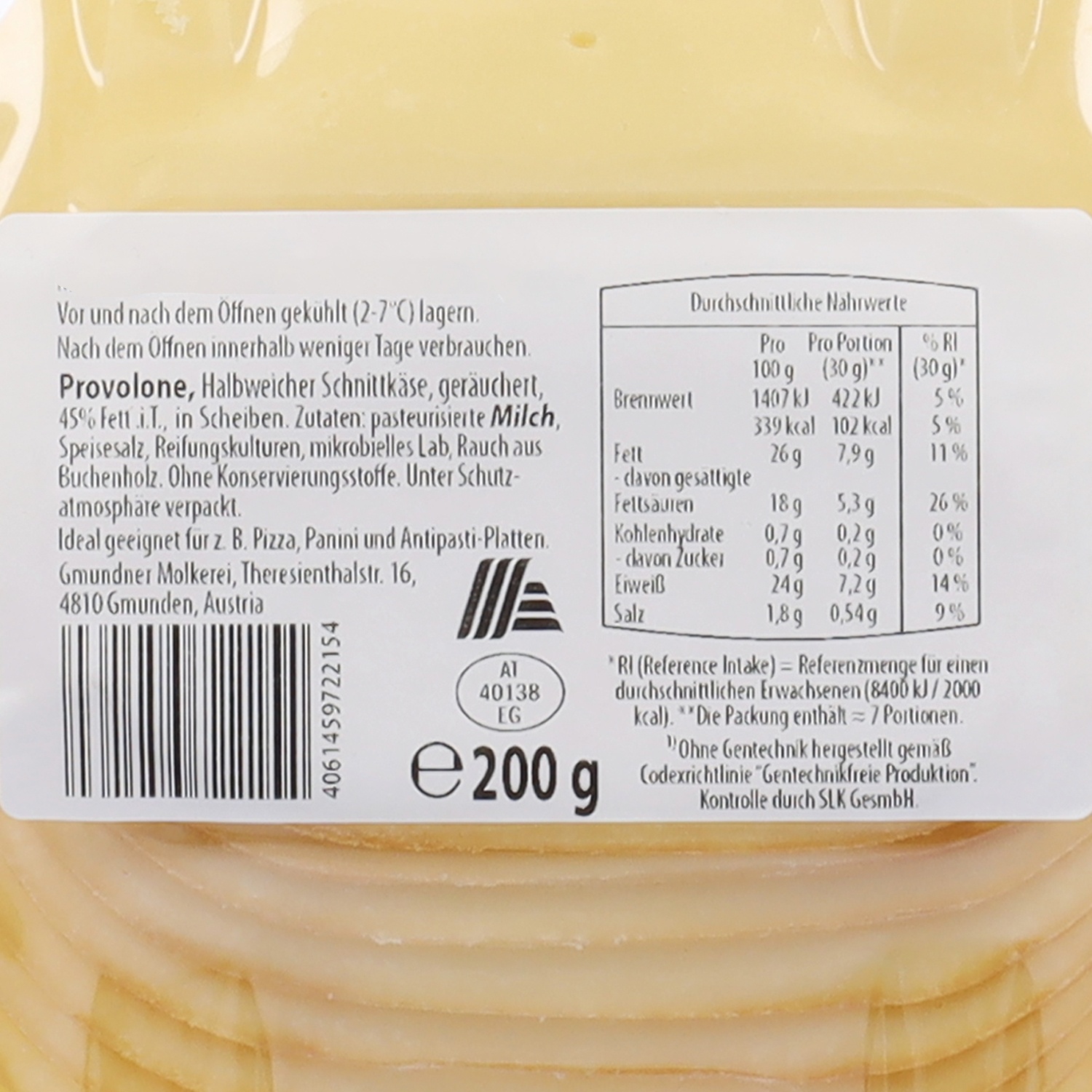 CUCINA NOBILE Provolone Scheiben, Geräuchert 200 g