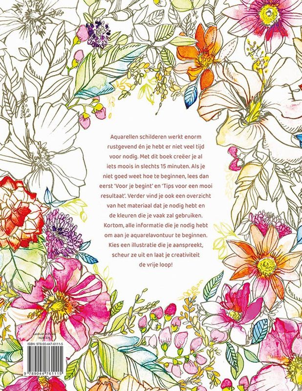 Bloemen Schilderen in Aquarel - Boek - Wit - Papier