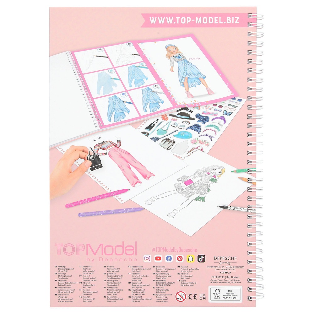 TOPModel Malbuch mit Stiftset
