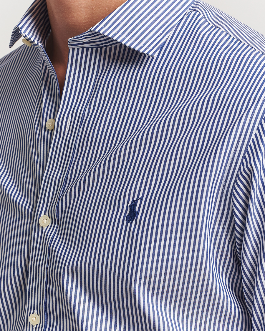 Polo Ralph Lauren Slim Fit Stripe Dress Shirt Royal/White