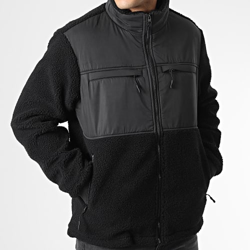 Veste Zippée Fourrure Mouton Patched Sherpa TB5539 Noir