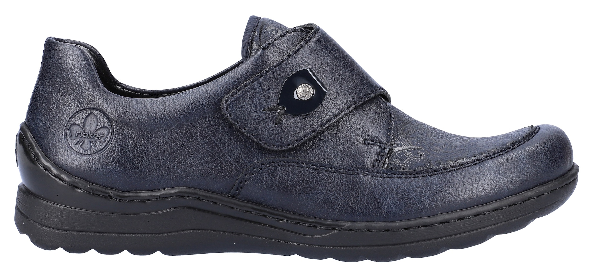 Rieker Klettschuh  mit dezentem Paisley-Muster