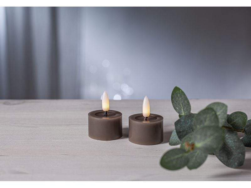 Star Trading LED Teelicht 2 Pack Flow 5 cm – Mole LED Teelichter-2er-Set