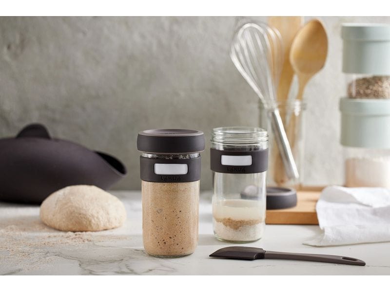 Lékué Sauerteigglas 0.7 l, Glas, 2 Stück Sauerteig-Starter-Kit