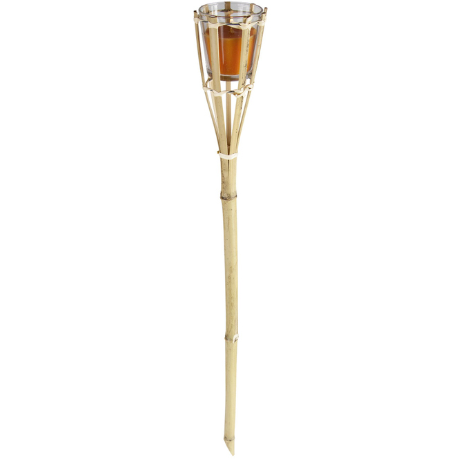 Gartenfackel - Citronella - aus Bambus - ca. 7,5 x 7,5 x 76 cm - 1 Stück