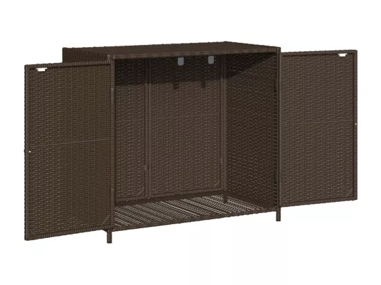Armoire de rangement de jardin marron 83x45x76cm résine tressée