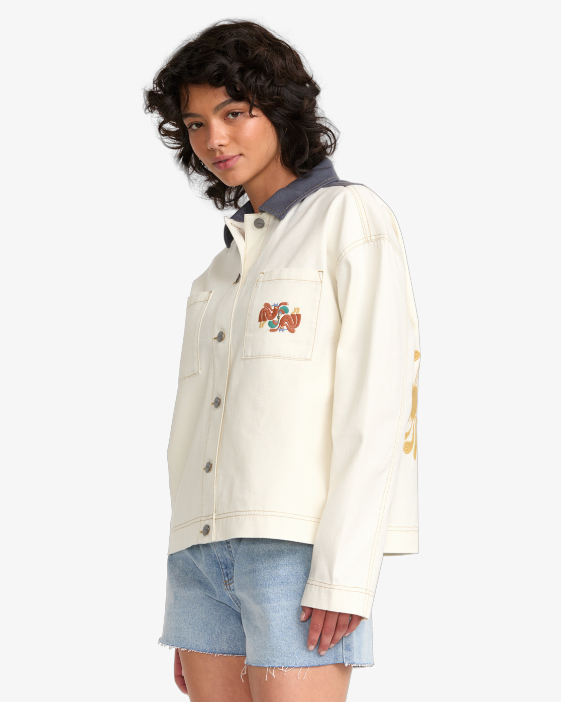 Rvca LA Shacket Women Natural