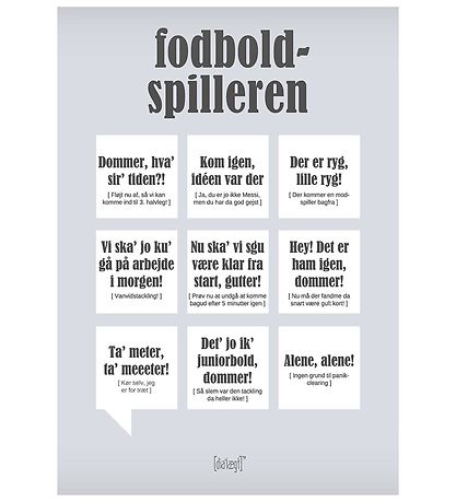 Dialægt Poster - 50x70 - Der Fußballspieler