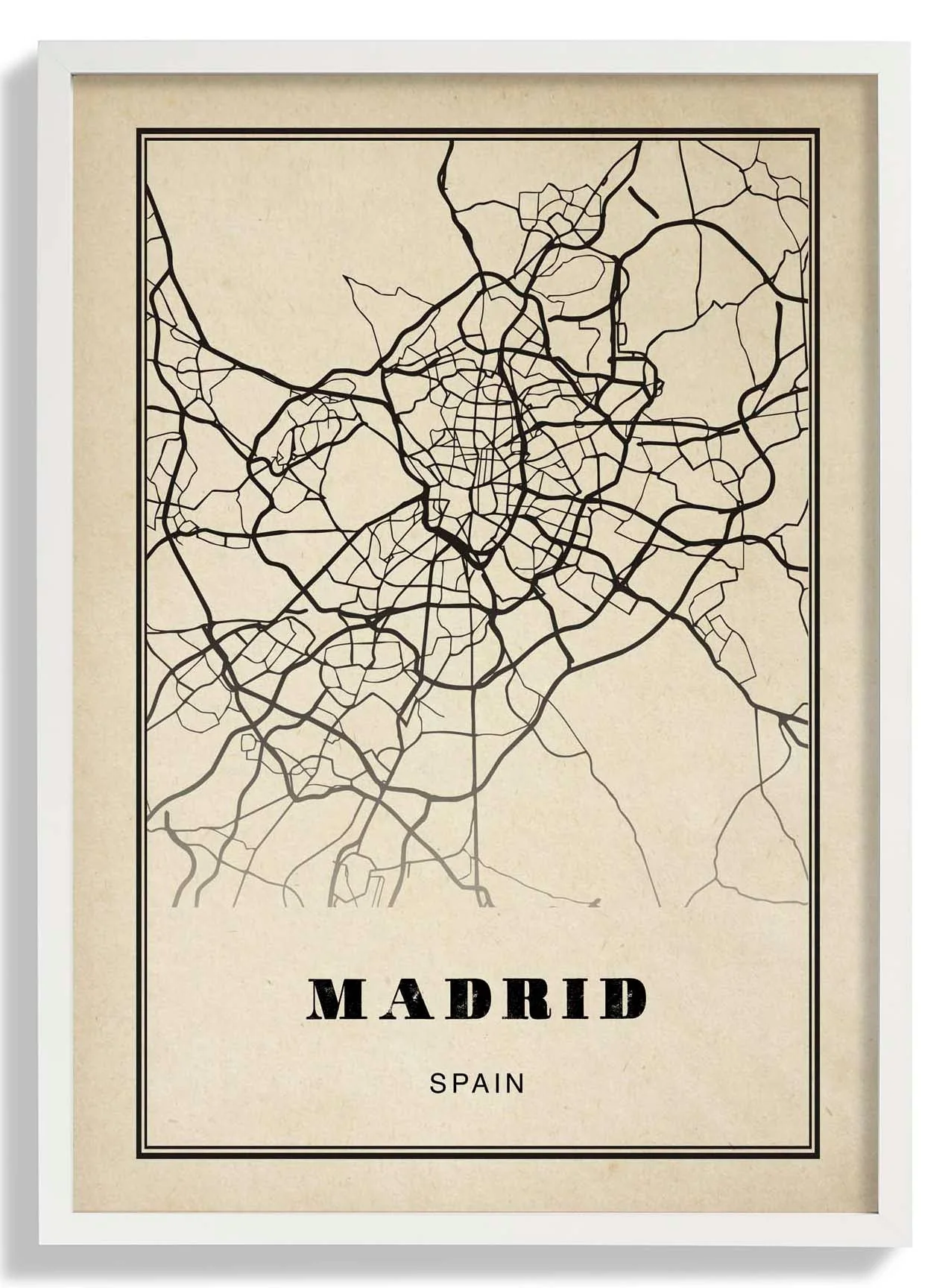 Madrid Stadt Sepia