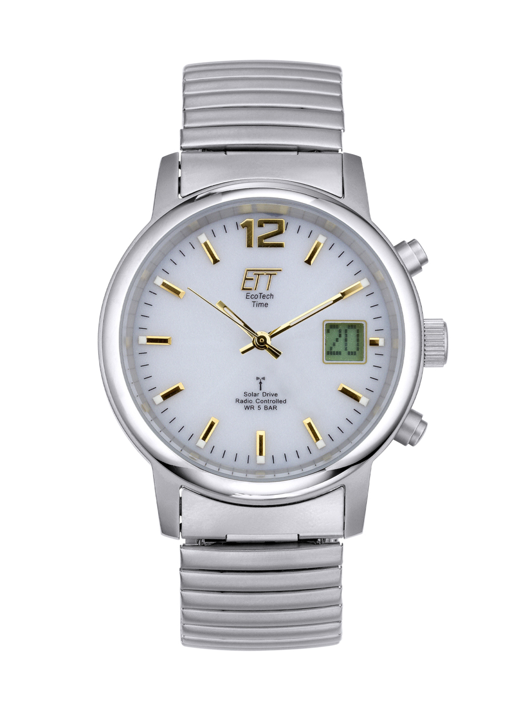 ETT-Funk-Solar-Herrenuhr im Titanlook