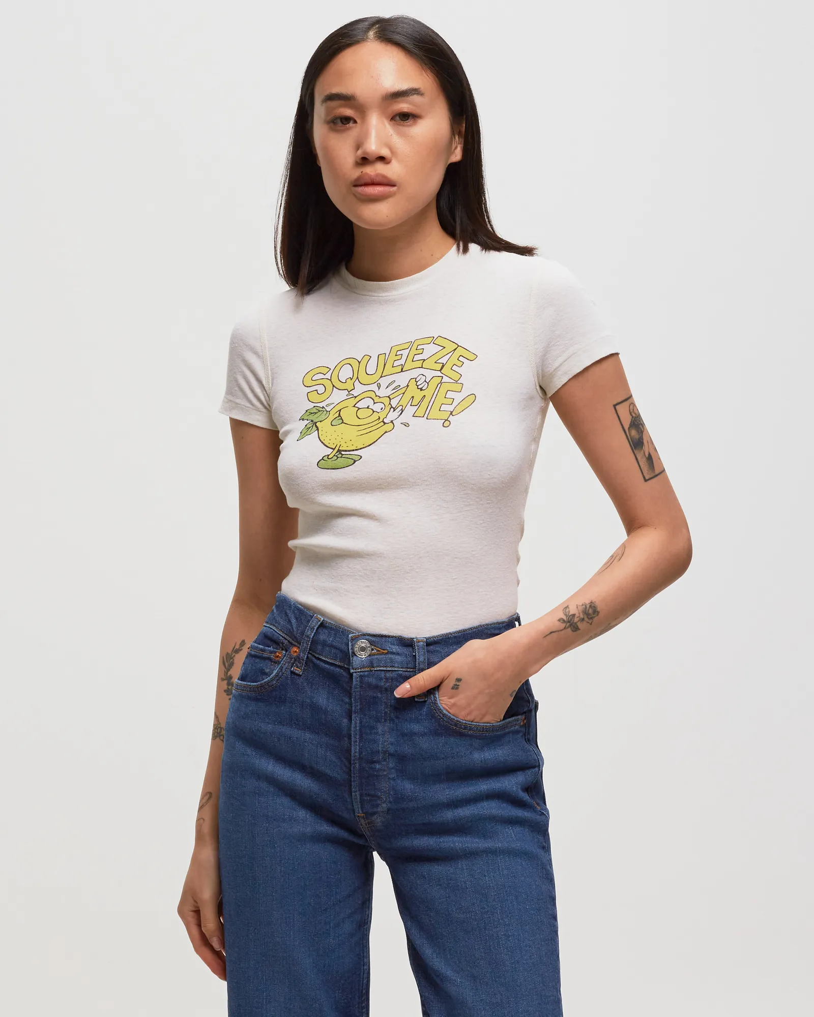 Re/Done 90S BABY TEE SQUEEZE ME