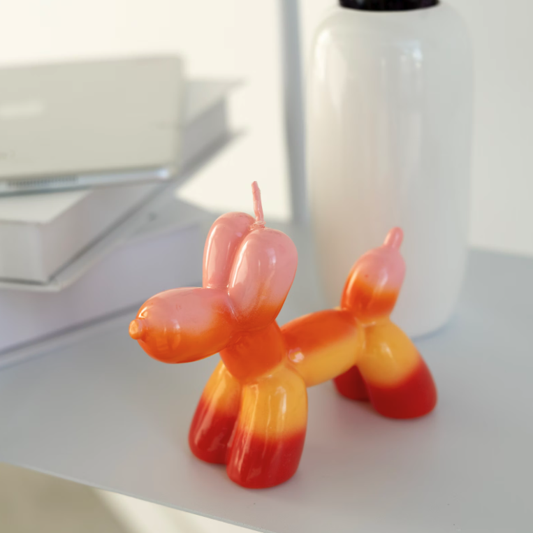 (135x100mm) Luftballon Hund Kerze Home Deko Paraffin Wachs Kerze (HF2444) - Sunset