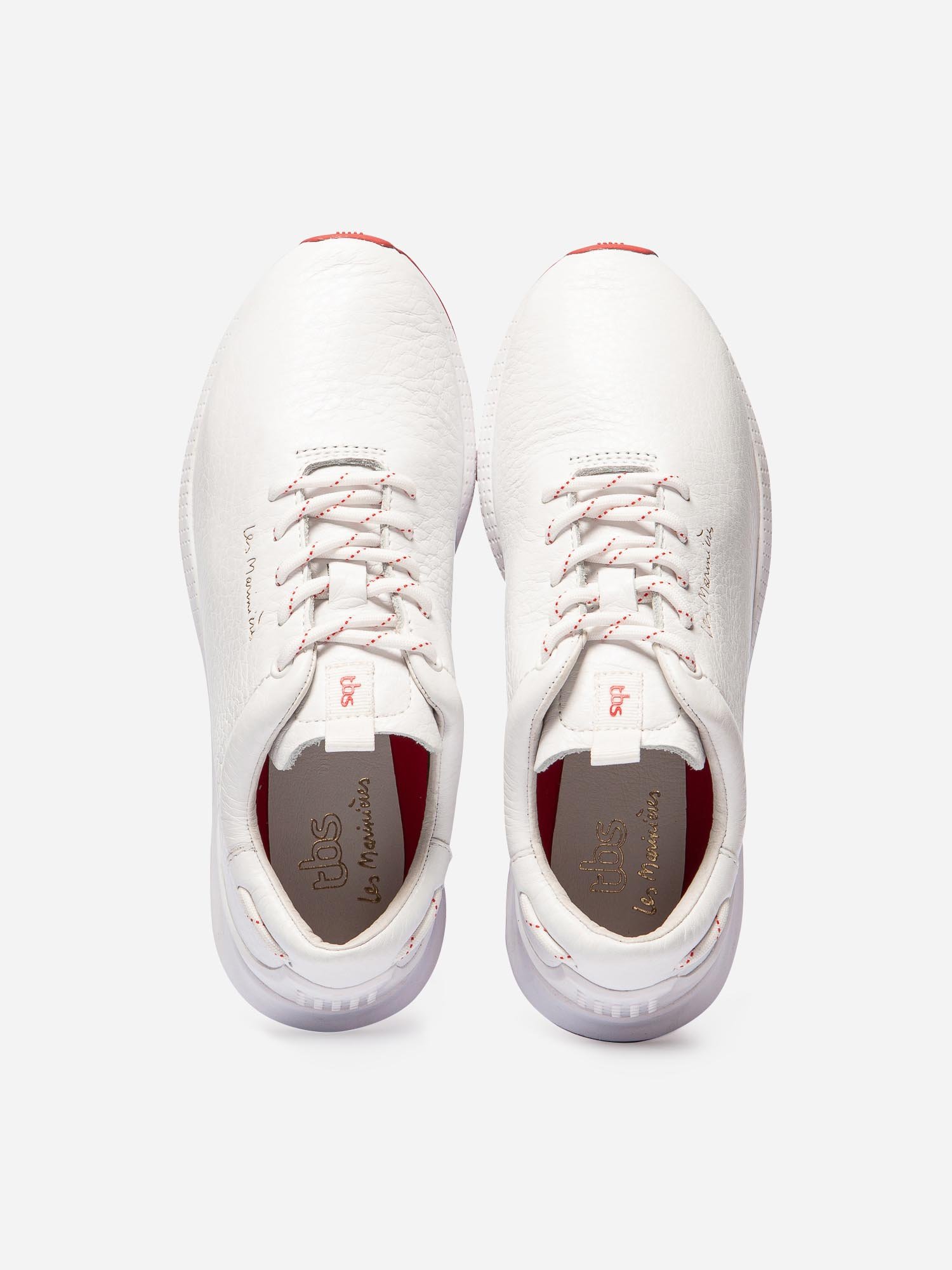 Tennis Femme Confort Cuir Blanc