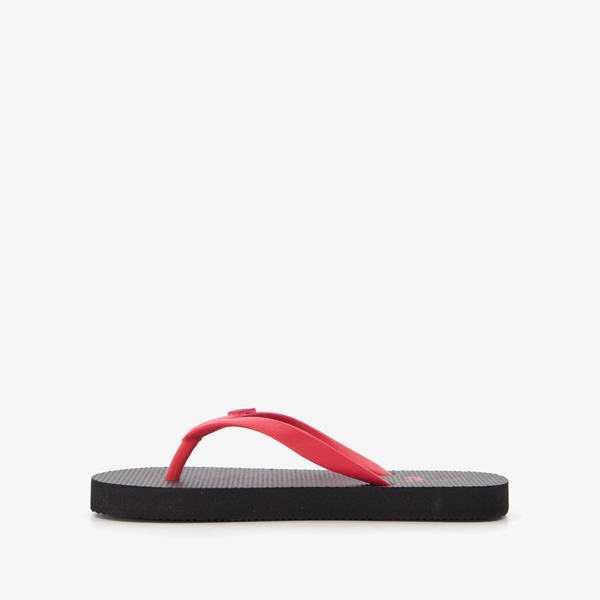 Jongens teenslippers zwart met rood