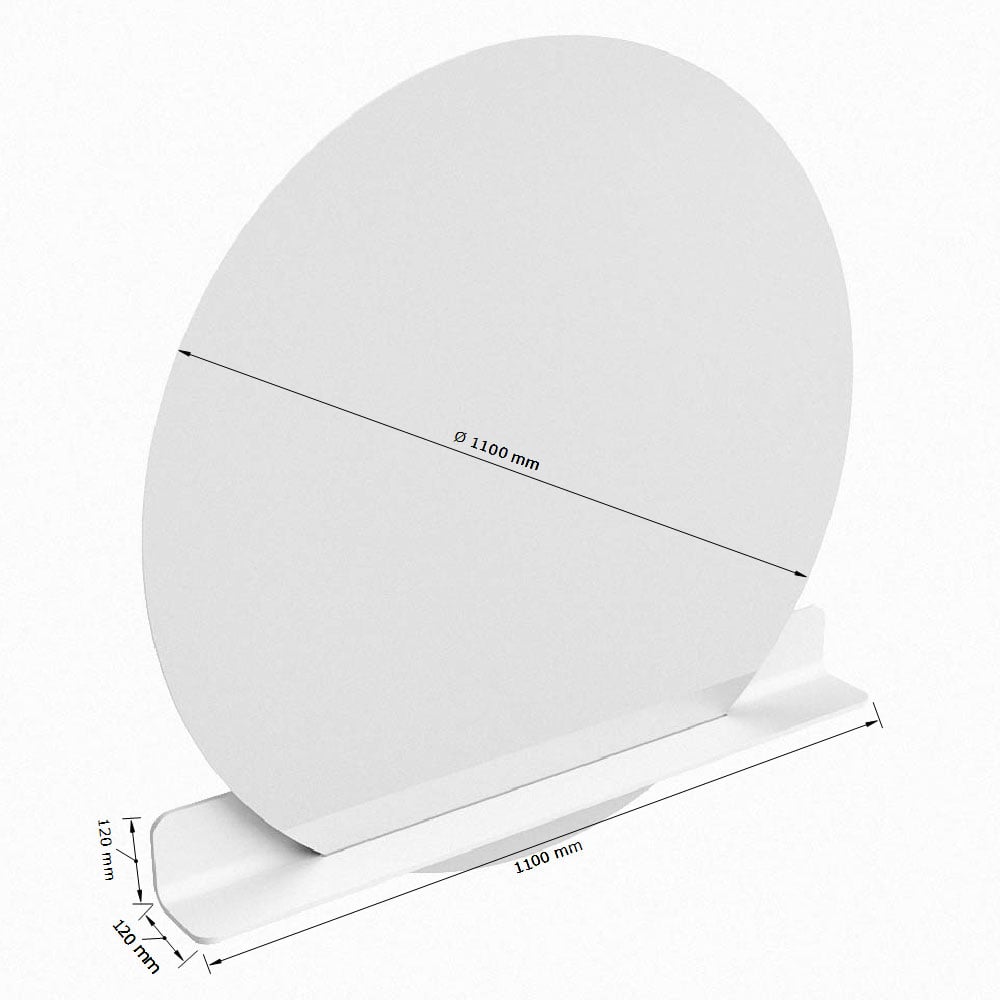 Mondiaz Spot spiegel rond Ø110cm met planchet urban