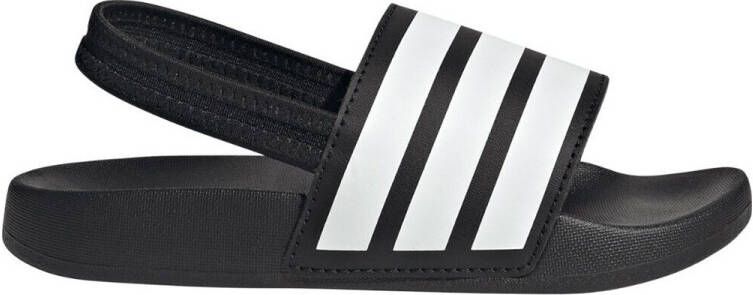Adidas Sportswear Adilette Estrap badslippers met hielbandje zwart wit