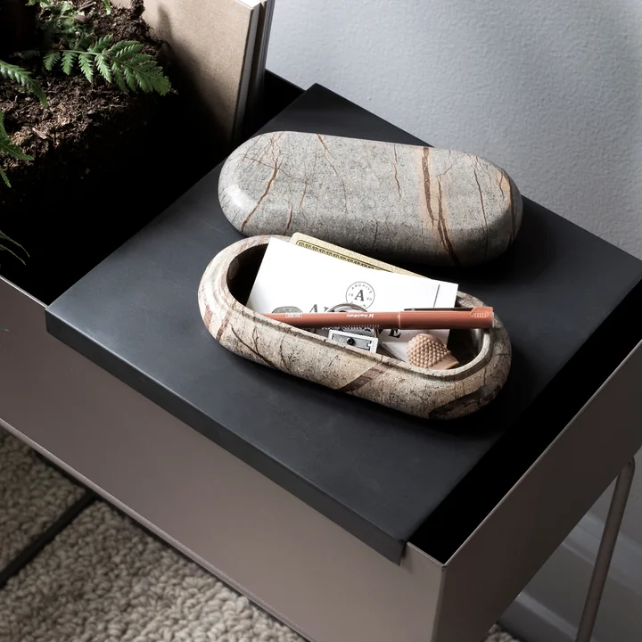 Ferm Living - Bendum Box, Marmor braun