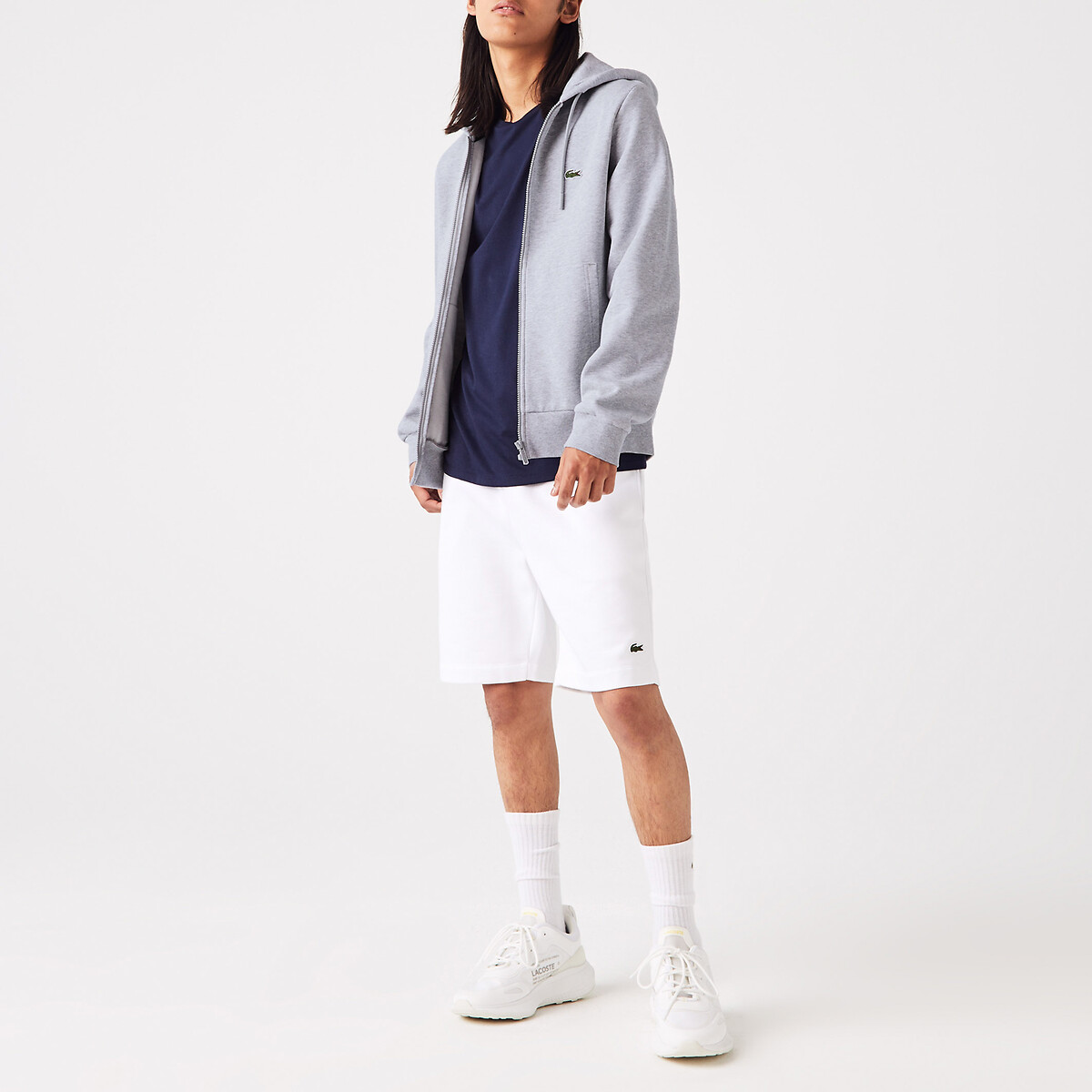 LACOSTE<br>Moletom com zíper em katoen