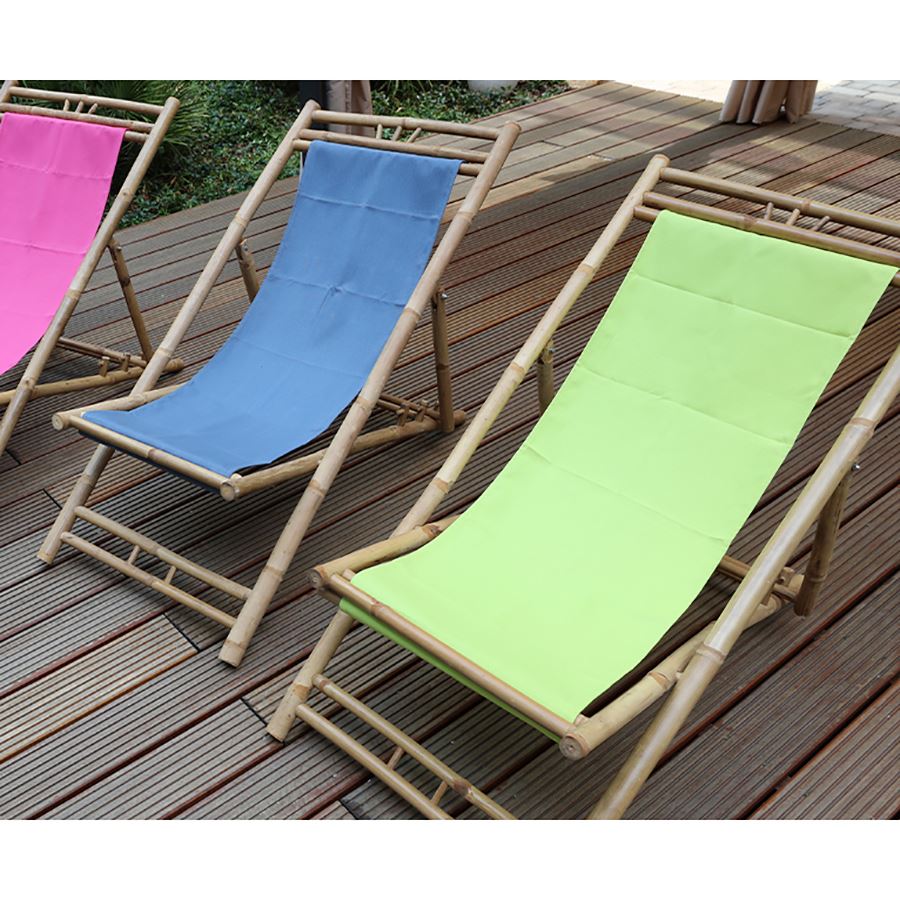 Bamboo Relax-Liegestuhl Rauchblau