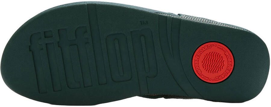 FitFlop TM Lulu Shimmerglitz teenslippers groen
