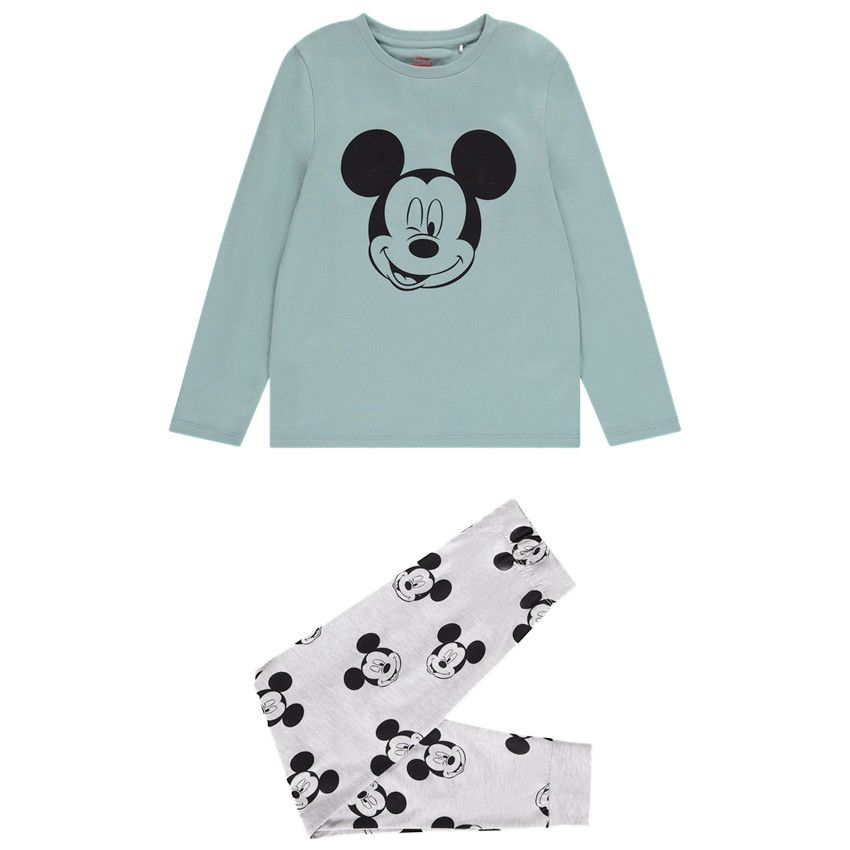 Pyjama 2 pièces en jersey Mickey Disney pour garçon - Vert