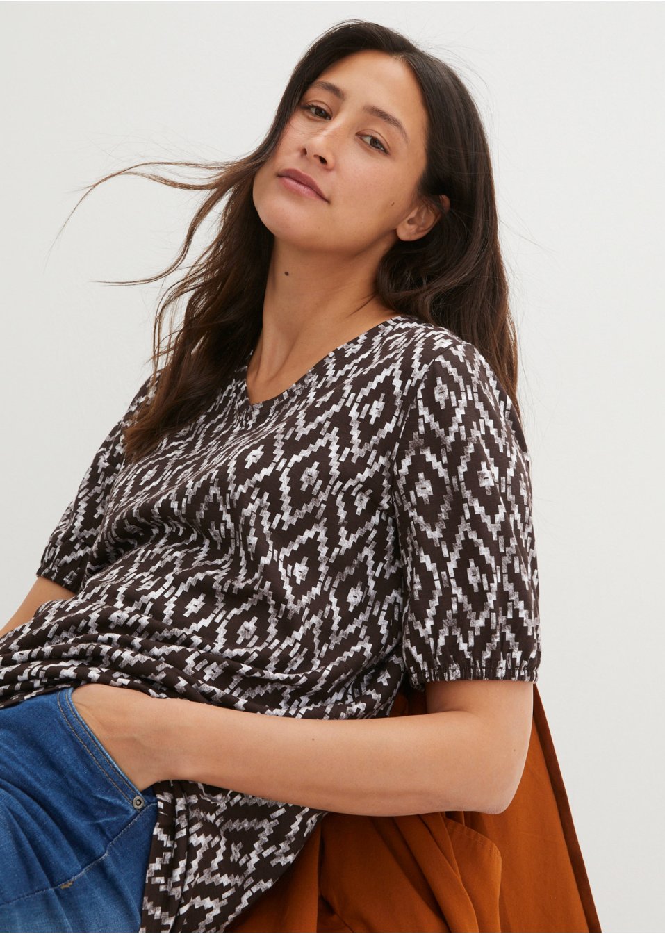 T-shirt long à manches 3/4