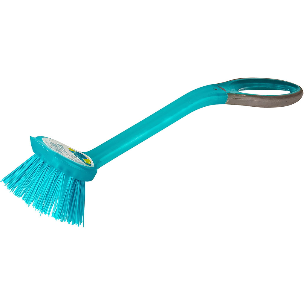 Brosse tête ronde pour vaisselle avec manche