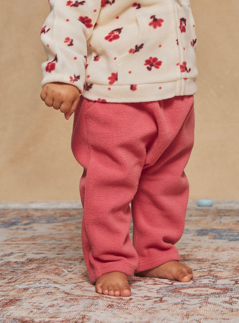 Bas de jogging rose passion en polaire