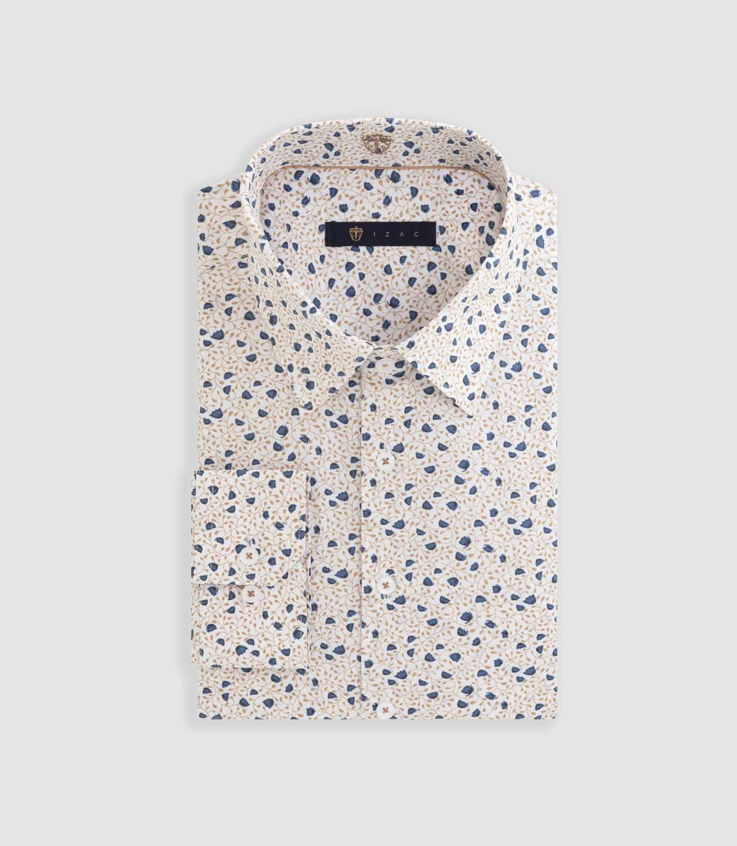 Chemise à imprimé floral jaune 