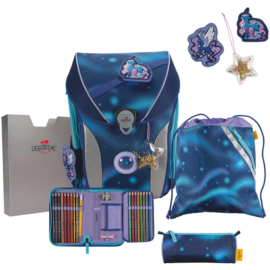 DerDieDas ErgoFlex Max - Schulranzen Set 5tlg. 950 g Luna